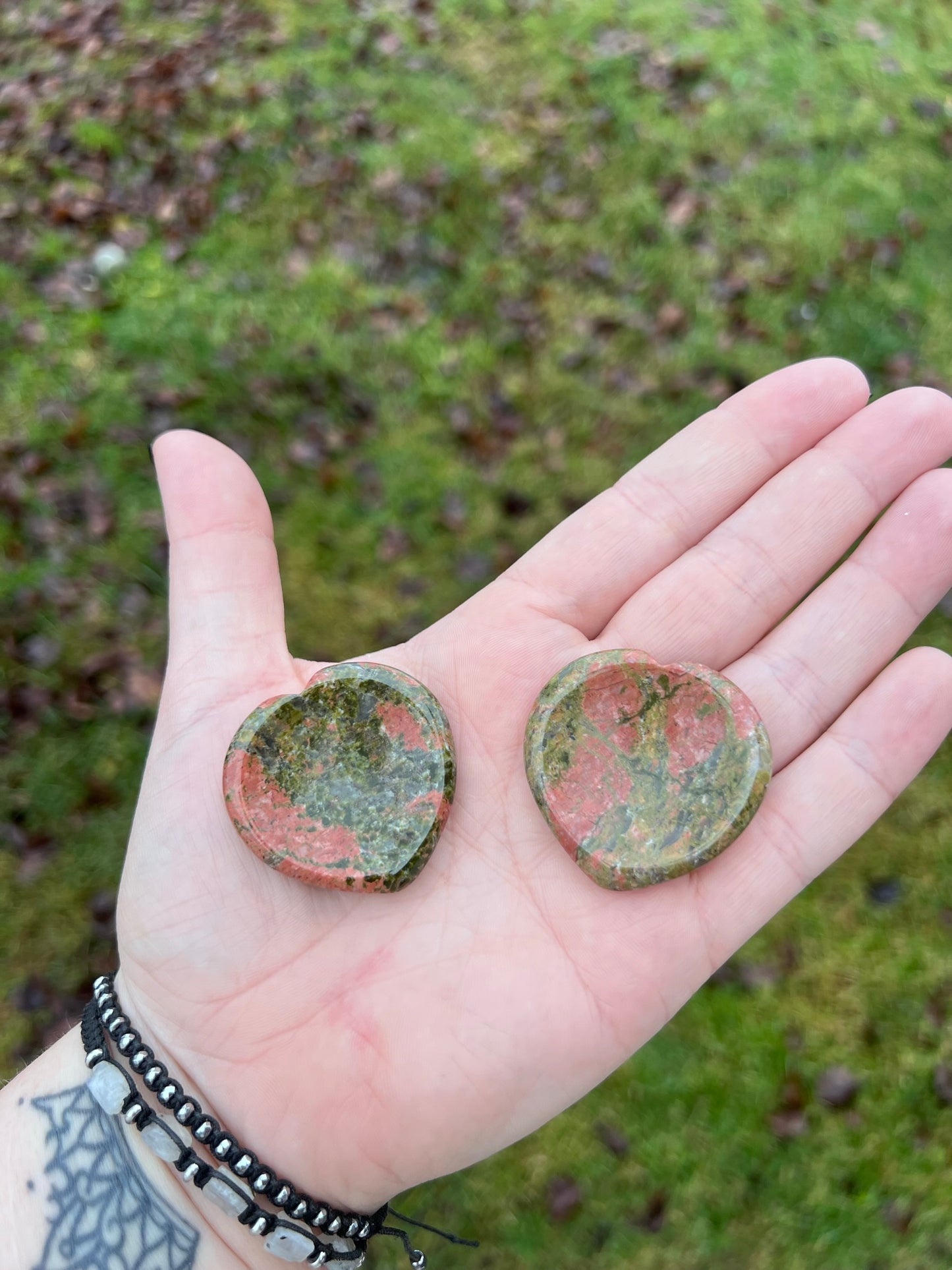 Unakite Worry Stone (Heart Shape)