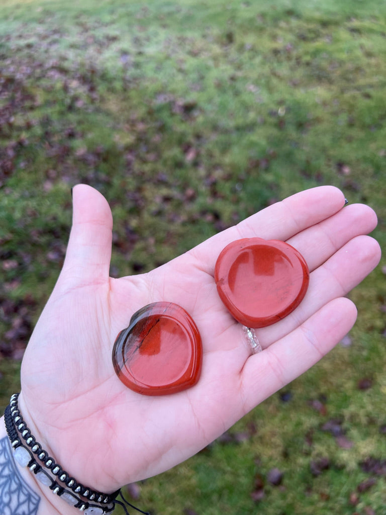 Red Jasper Worry Stone (Heart Shape)