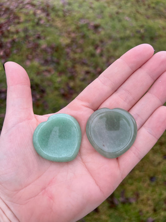 Green Aventurine Worry Stone (Heart Shape)