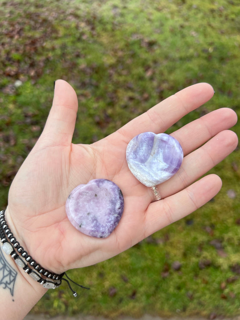 Lepidolite Worry Stone (Heart Shape)