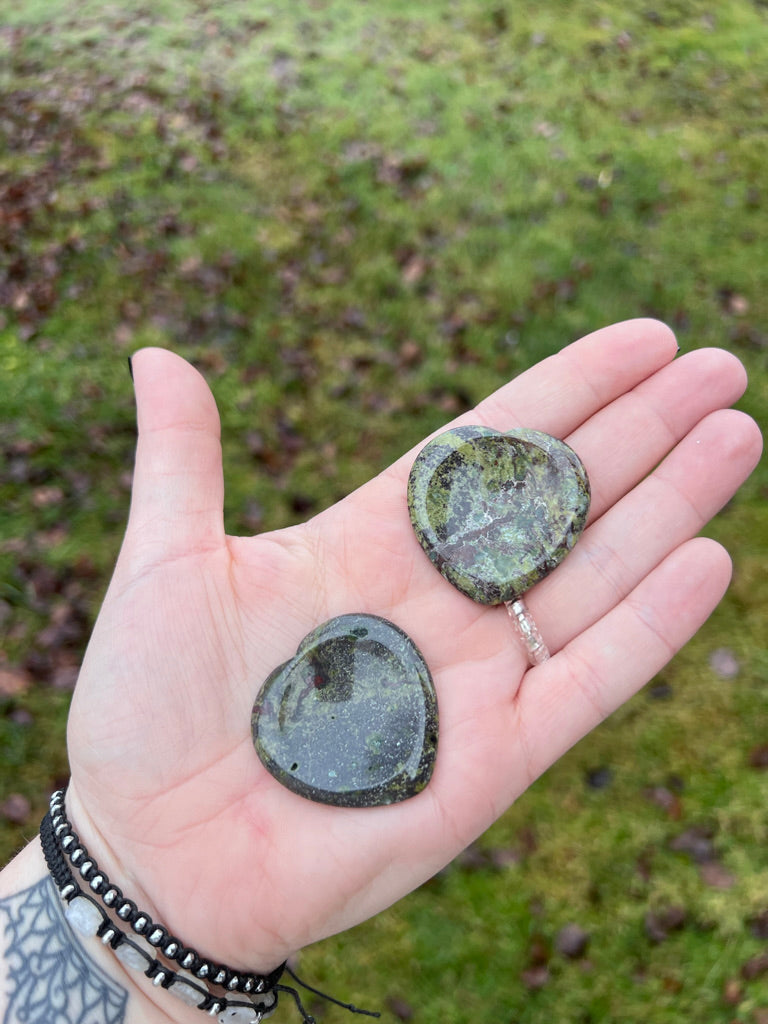 Dragon's Blood Jasper Worry Stone (Heart Shape)