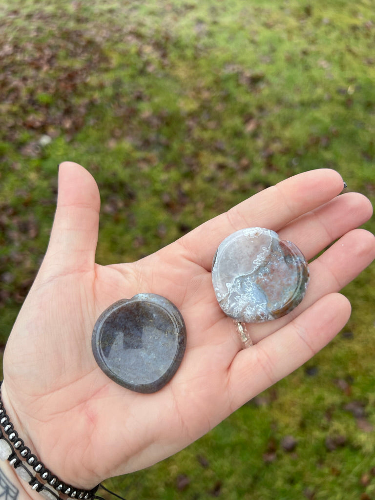 Ocean Jasper Worry Stone (Heart Shape)