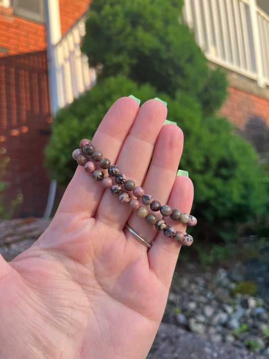 Rhodonite Bracelet 6mm