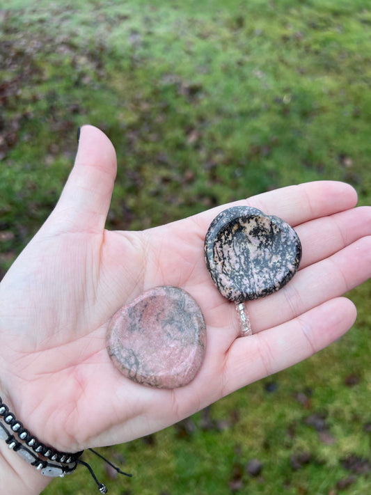 Rhodonite Worry Stone (Heart Shape)