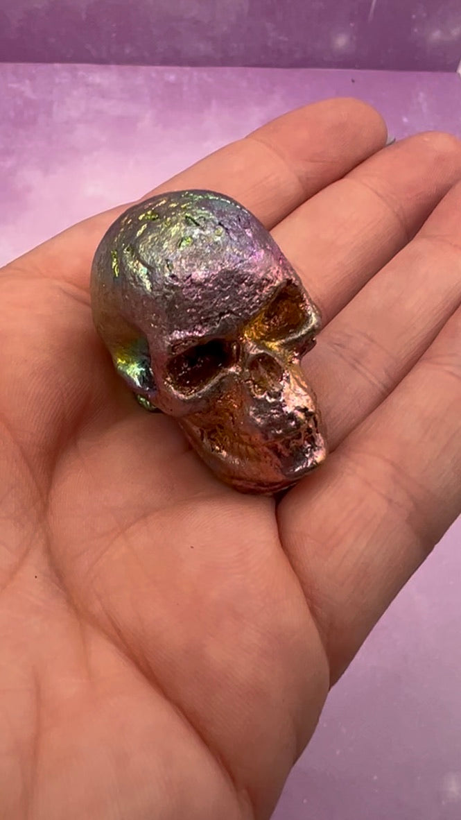 Bismuth Skull Carving
